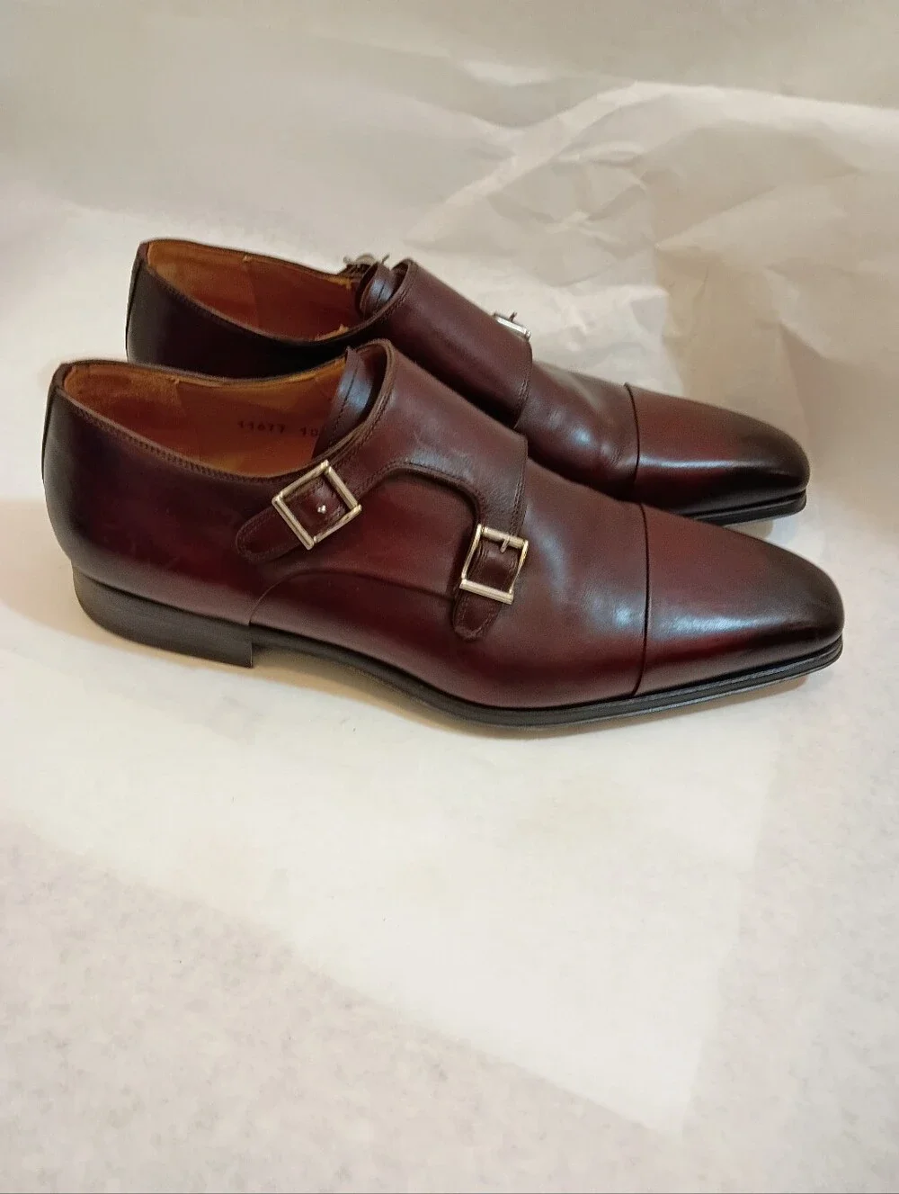 Magnanni Double Monk Strap  Luxury Leather 10M